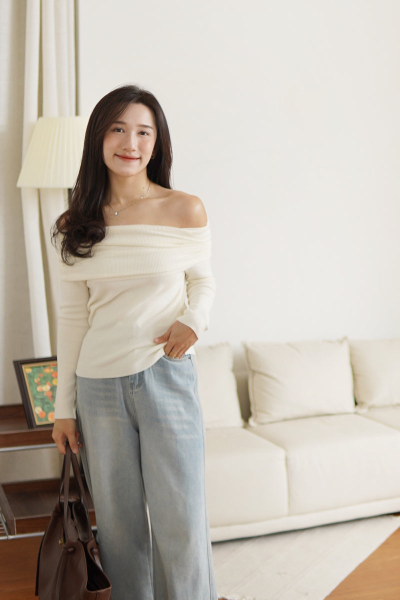 Soft Glow Off-Shoulder Knit