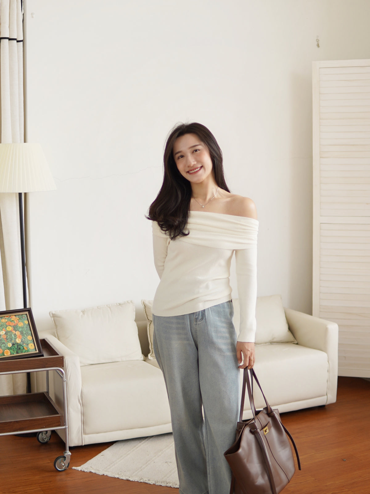 Soft Glow Off-Shoulder Knit
