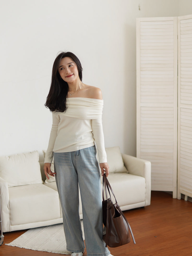 Soft Glow Off-Shoulder Knit