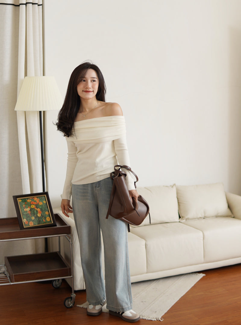 Soft Glow Off-Shoulder Knit
