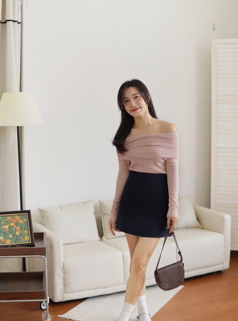Soft Glow Off-Shoulder Knit