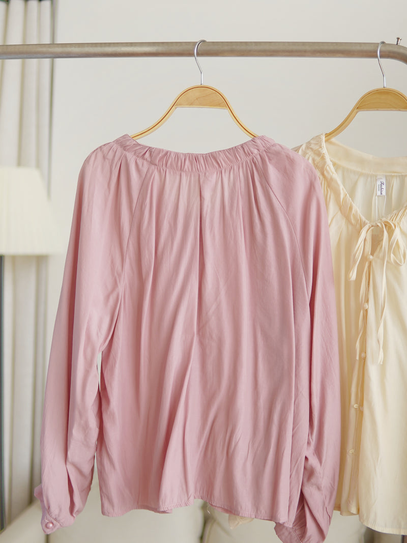 Ruched Ruffle Blouse