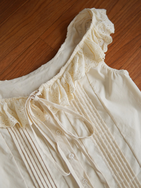 LACE Crochet Ribbon Top