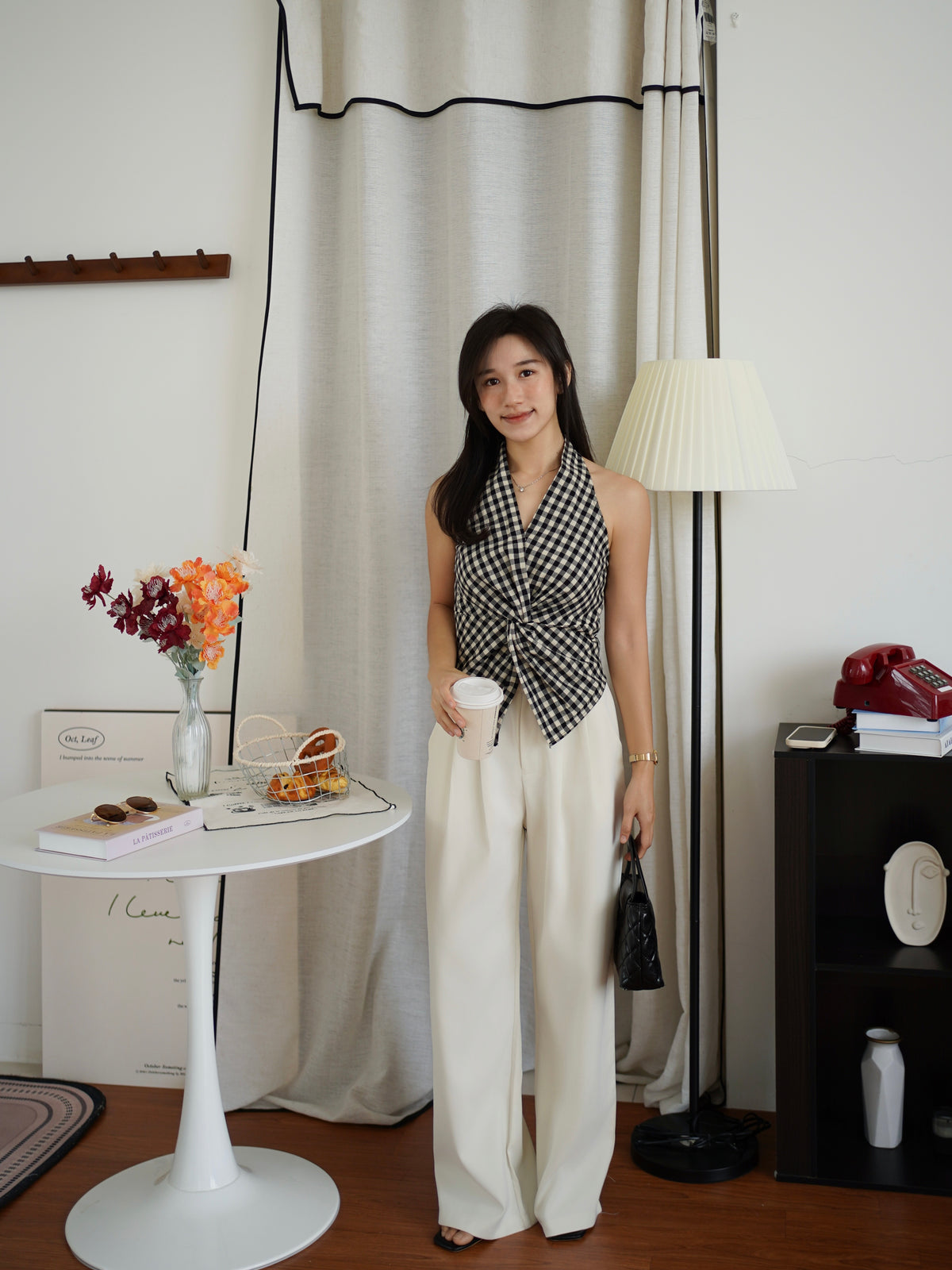 Plaid Knot Wrap Top - LovelyMadness Clothing Malaysia