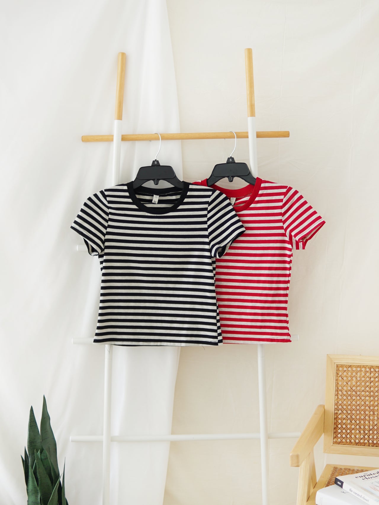 ROUND STRIPE SHORT TEE