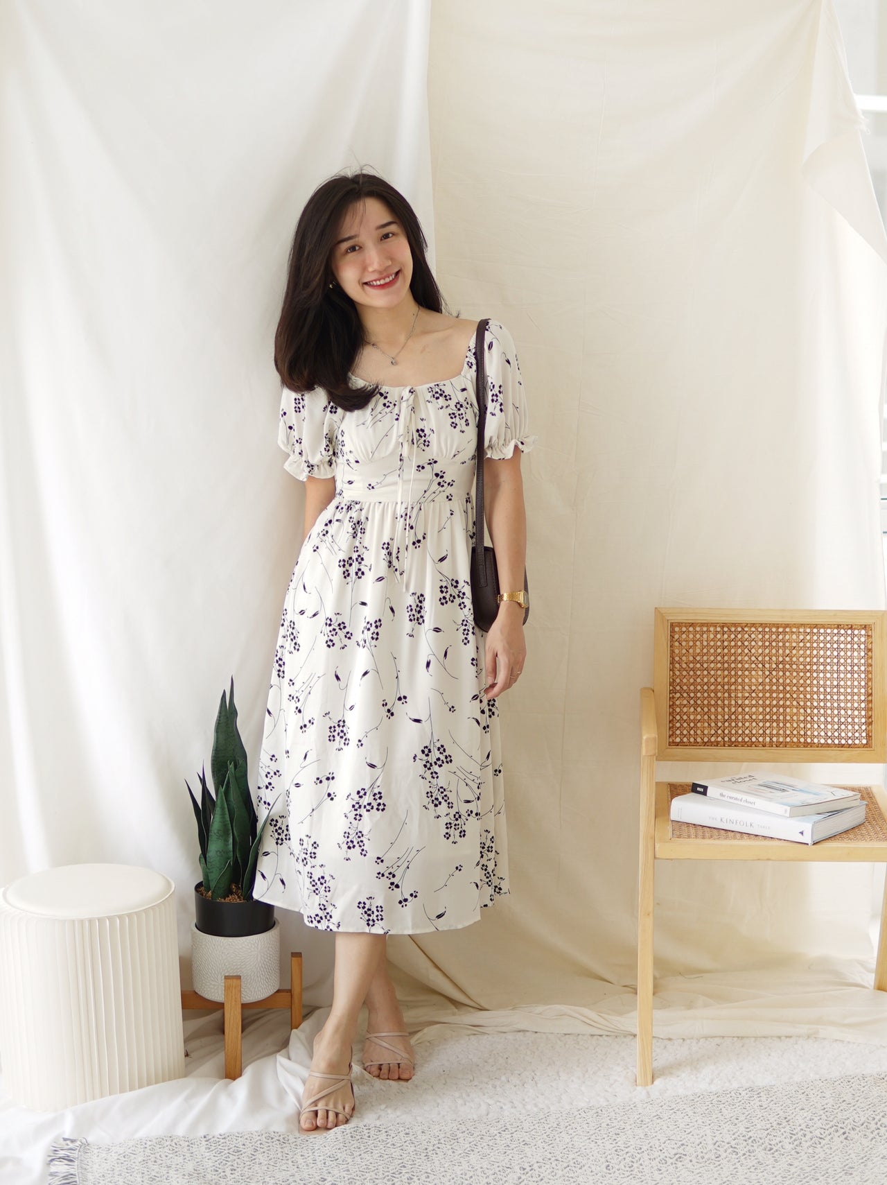 FILANA FLORAL SQUARE DRESS