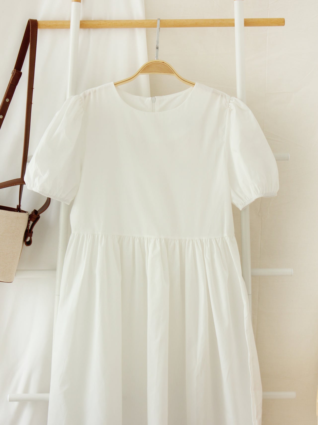White Puffy Long Dress