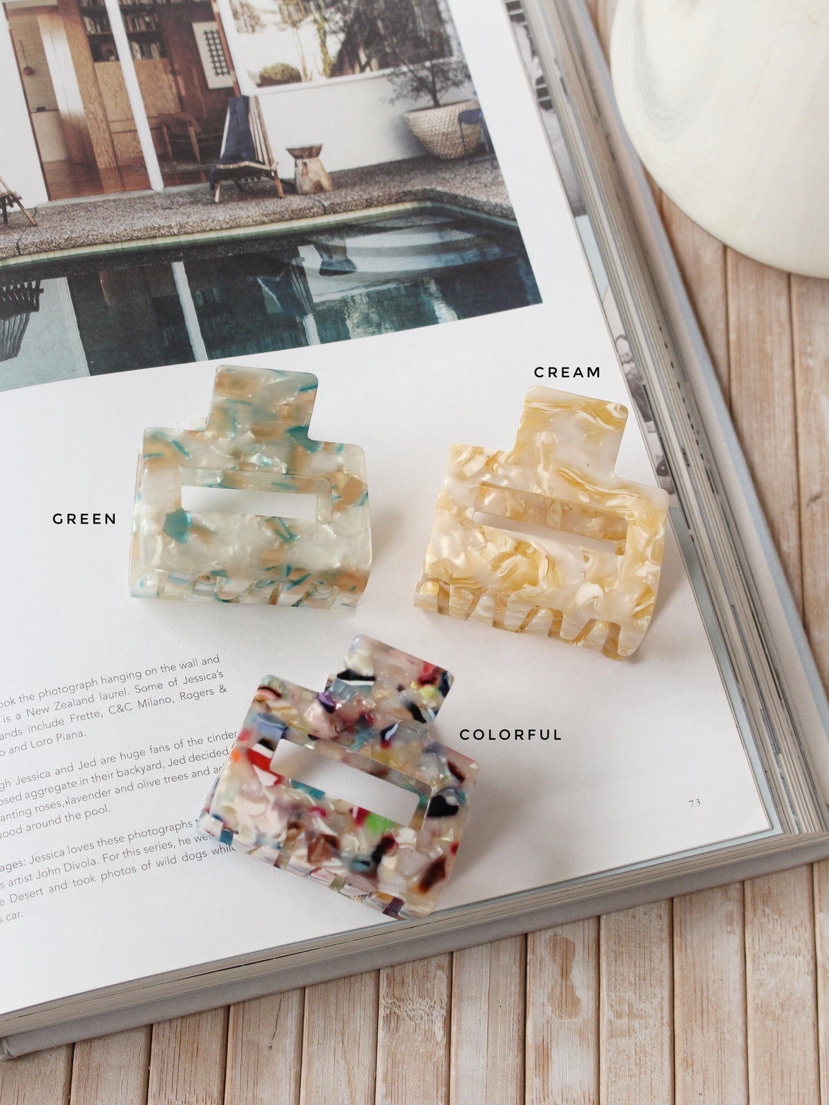 SQUARE ACETIC ACID HAIR CLAWS - LovelyMadness Clothing Malaysia