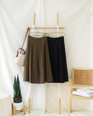 RIYA PLEAT MIDI SKIRT