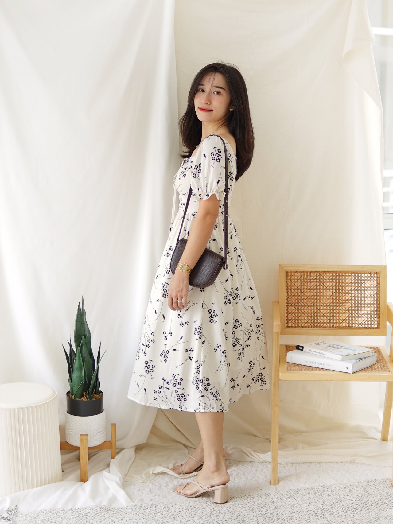 FILANA FLORAL SQUARE DRESS