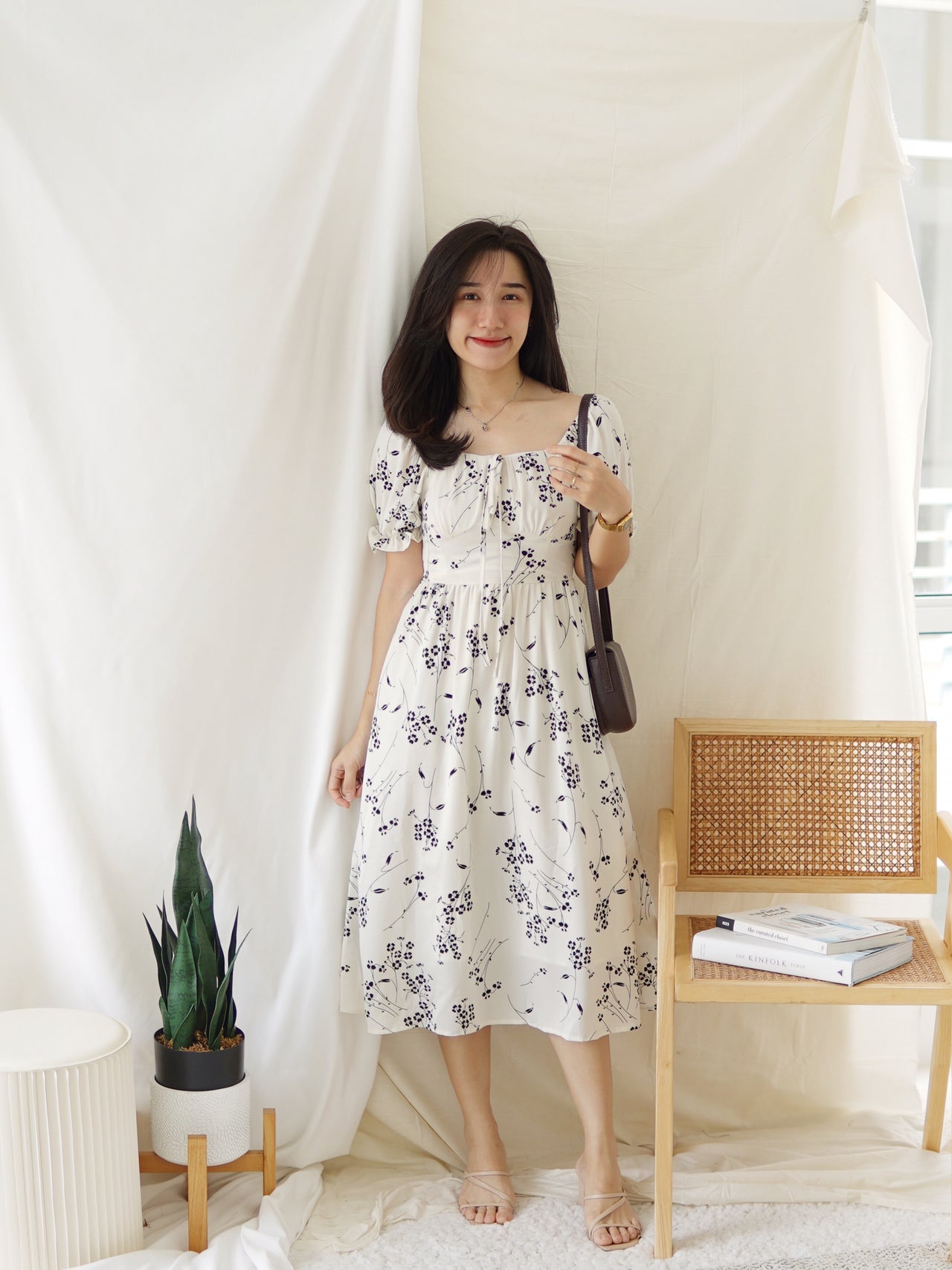 FILANA FLORAL SQUARE DRESS