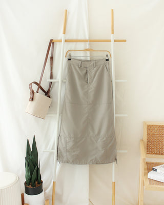 Grey Cargo Skirt