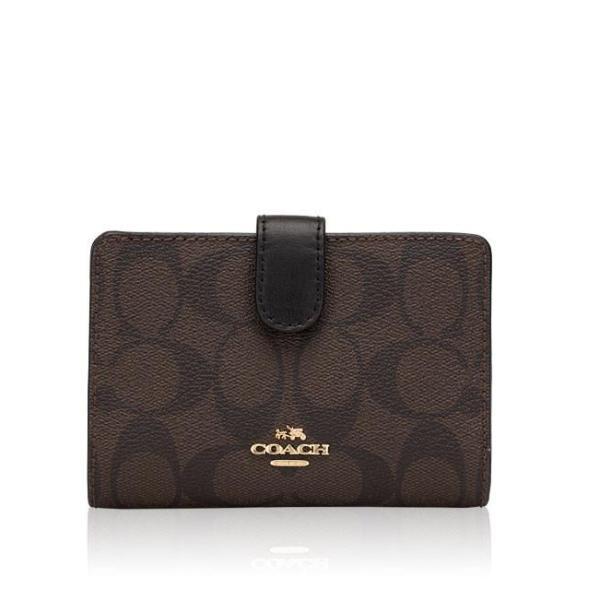 COACH CROSSGRAIN MEDIUM CORNER ZIP WALLET - LovelyMadness Clothing Malaysia