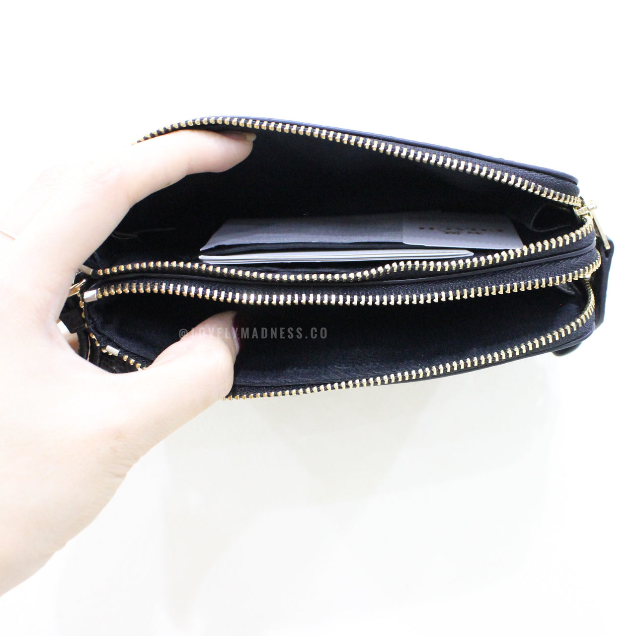 COACH DOUBLE CORNER ZIP WALLET POLISHED PEBBLE LEATHER - LovelyMadness Clothing Malaysia