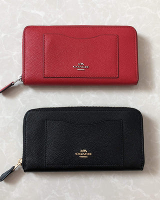 COACH ACCORDION ZIP WALLET IN CROSSGRAIN LEATHER - LovelyMadness Clothing Malaysia