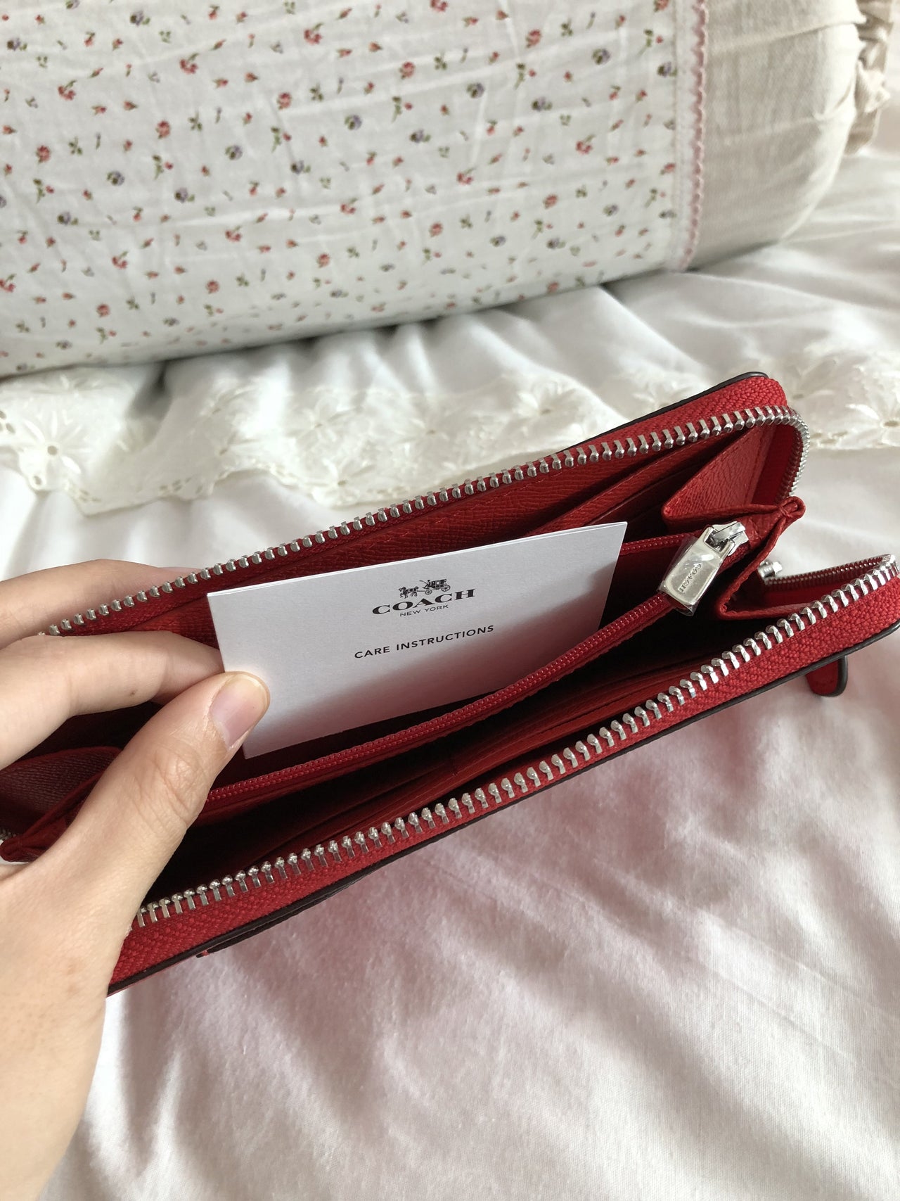 COACH ACCORDION ZIP WALLET IN CROSSGRAIN LEATHER - LovelyMadness Clothing Malaysia