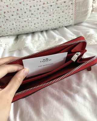 COACH ACCORDION ZIP WALLET IN CROSSGRAIN LEATHER - LovelyMadness Clothing Malaysia