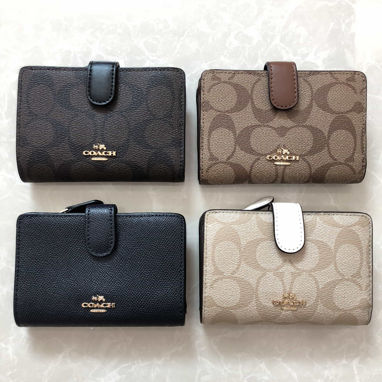 COACH CROSSGRAIN MEDIUM CORNER ZIP WALLET - LovelyMadness Clothing Malaysia