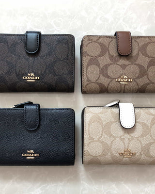 COACH CROSSGRAIN MEDIUM CORNER ZIP WALLET - LovelyMadness Clothing Malaysia