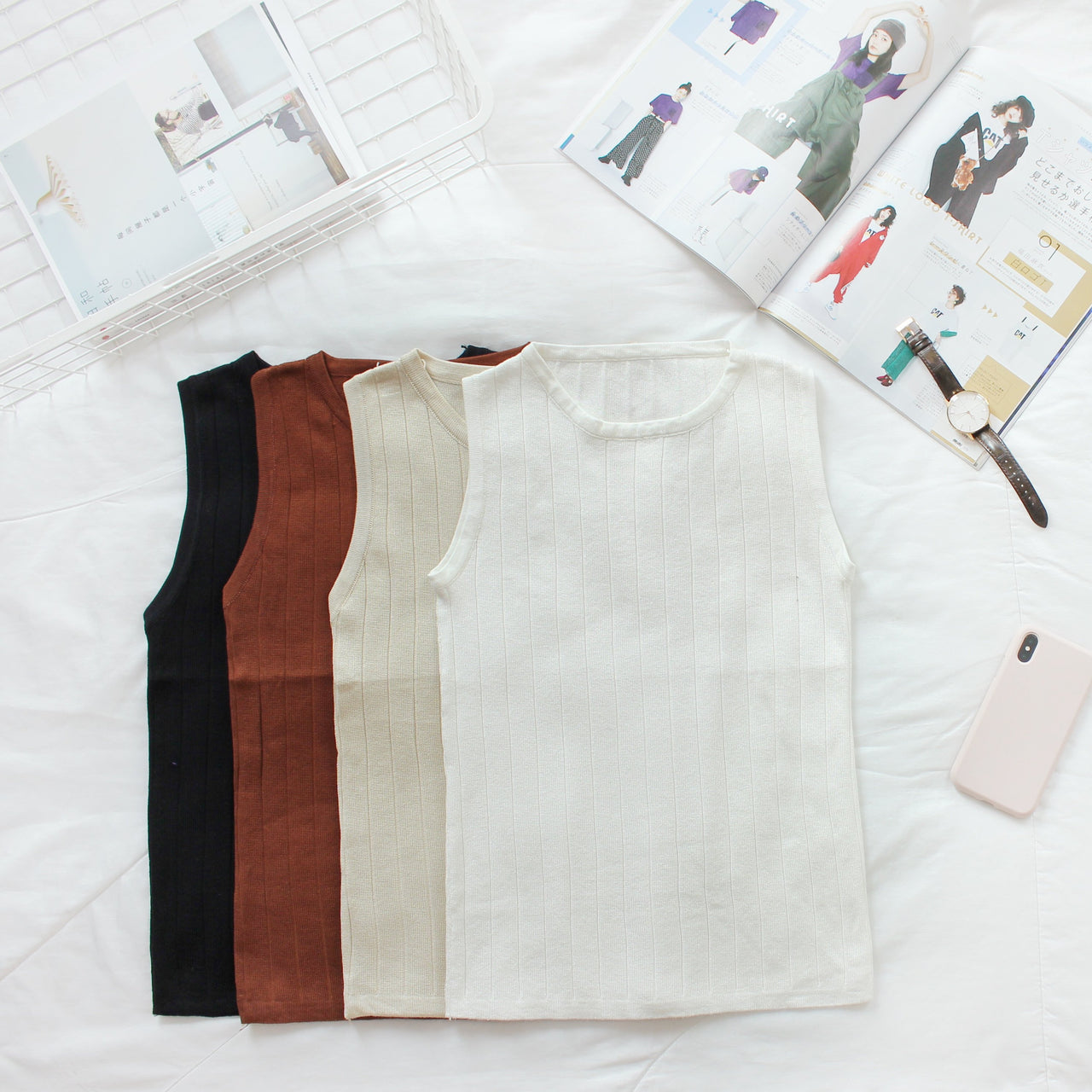 Rib Sleeveless Top - LovelyMadness Clothing Malaysia
