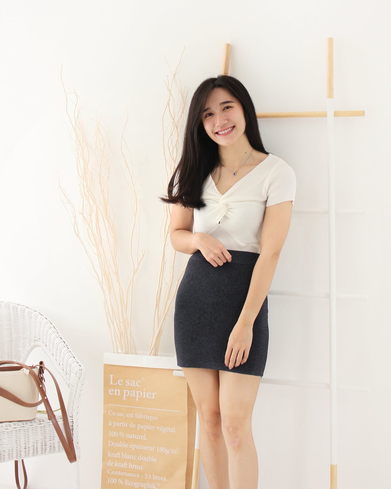 Calsie Ribbon Knot Top - LovelyMadness Clothing Online Fashion Malaysia