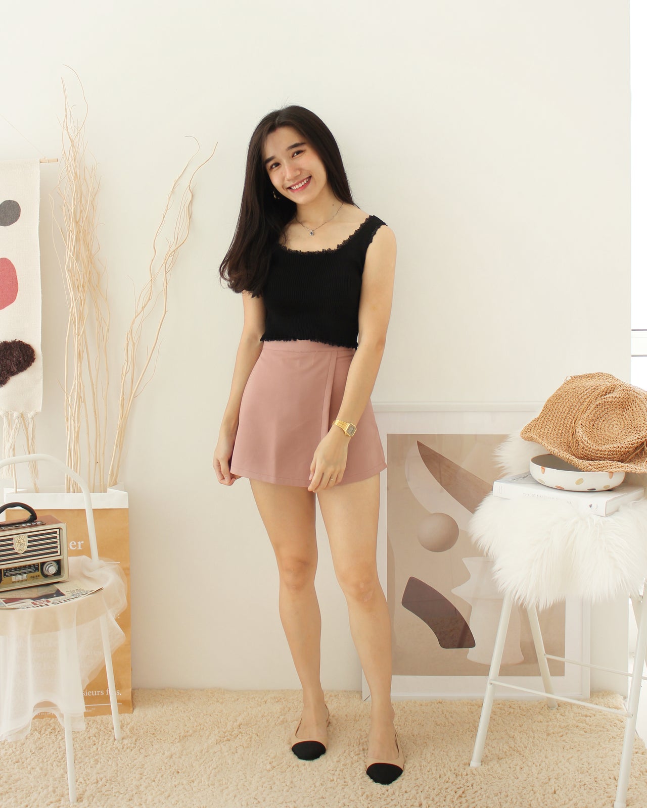 Rib Lace Crop Tank - LovelyMadness Clothing Online Fashion Malaysia
