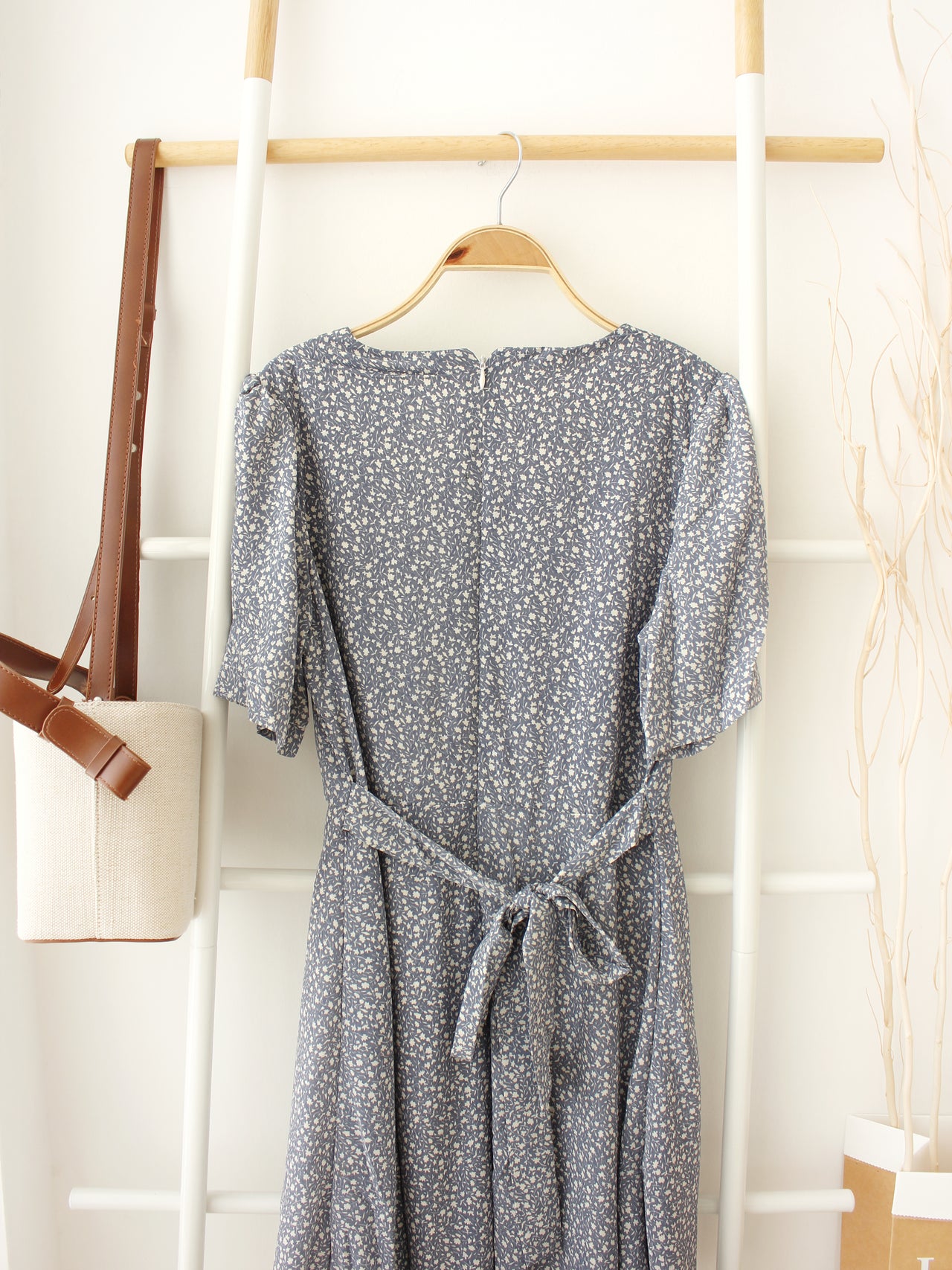 Korean Lilac Floral Dress - LovelyMadness Clothing Online Fashion Malaysia