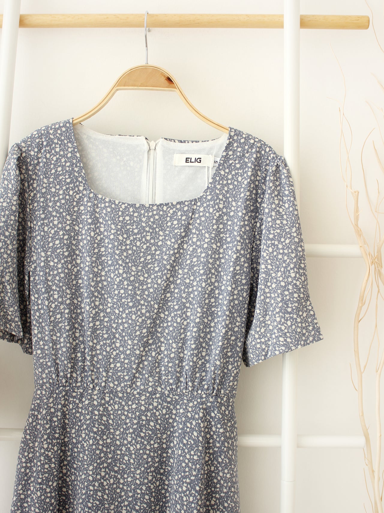 Korean Lilac Floral Dress - LovelyMadness Clothing Online Fashion Malaysia