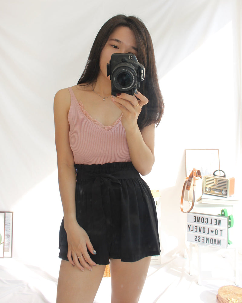 Knitted Lacey Tank - LovelyMadness Clothing Malaysia