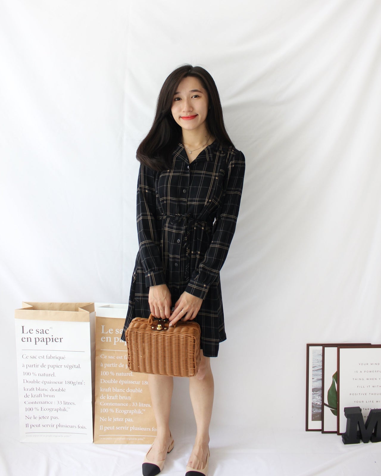 Isa Checkered Dress - LovelyMadness Clothing Malaysia