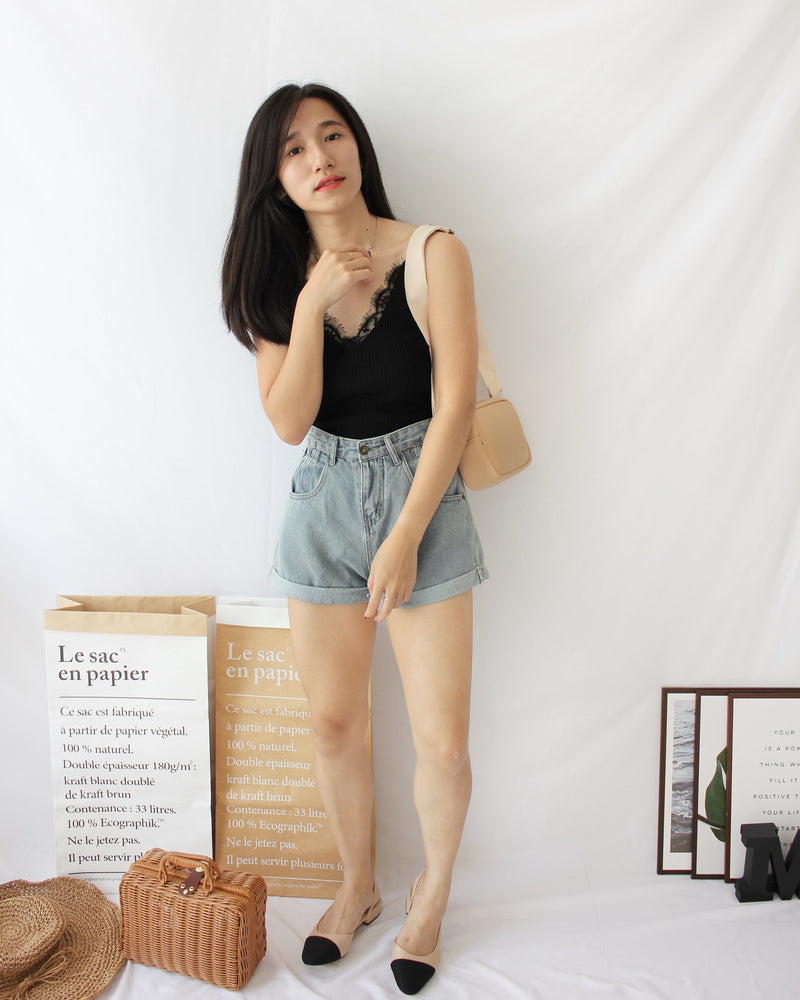 Knitted Lacey Tank - LovelyMadness Clothing Malaysia