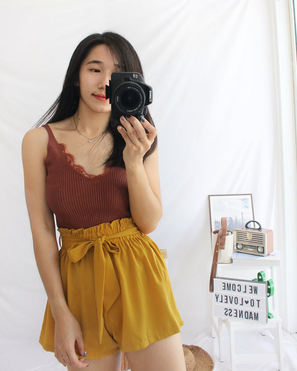 Knitted Lacey Tank - LovelyMadness Clothing Malaysia