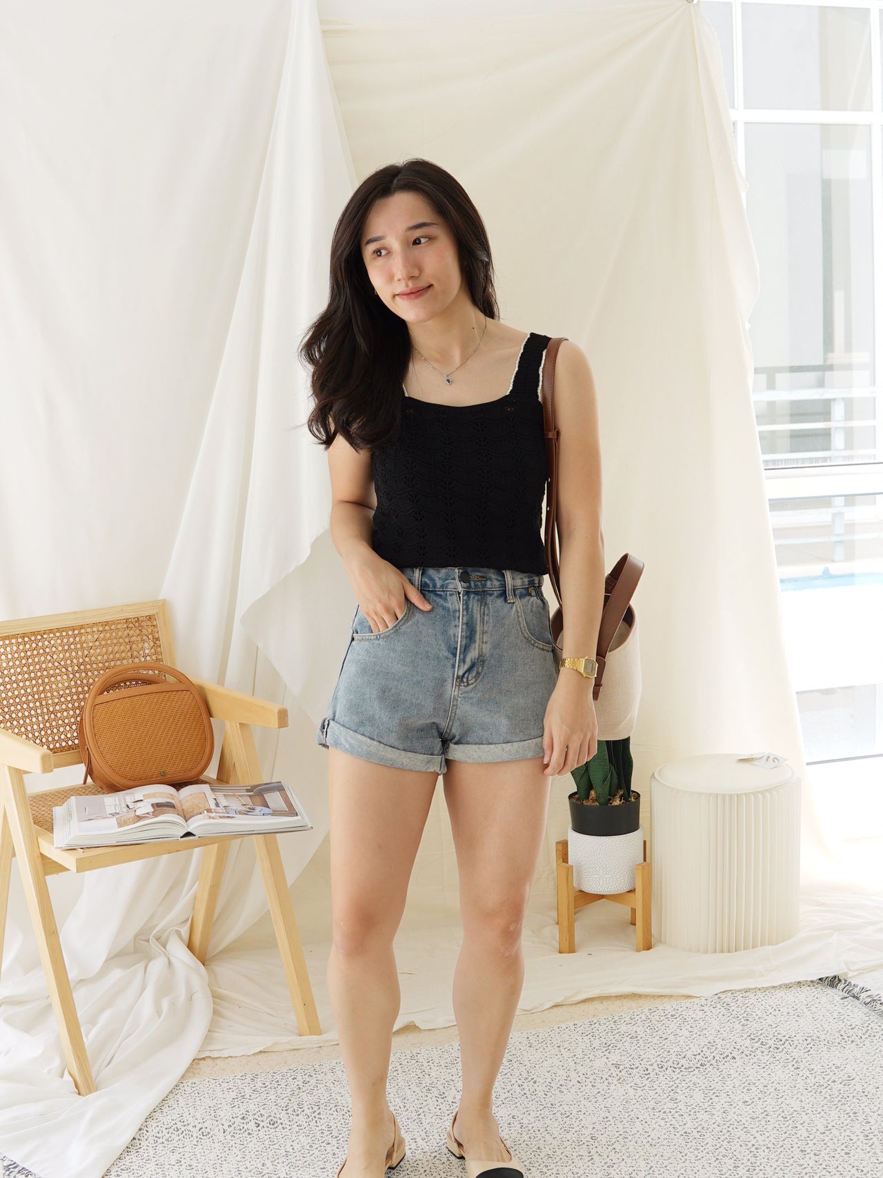 LIZZY EMBROIDERY KNIT TANK