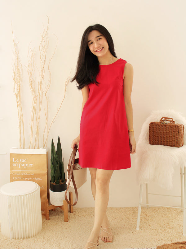 Korea Ramie Alined Dress - LovelyMadness Clothing Malaysia