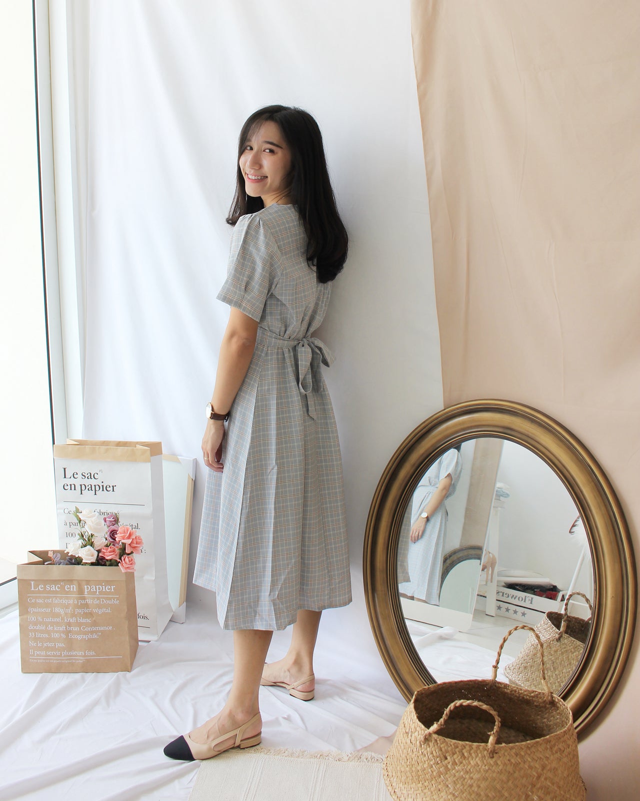 Korea Plaid Dress - LovelyMadness Clothing Online Fashion Malaysia