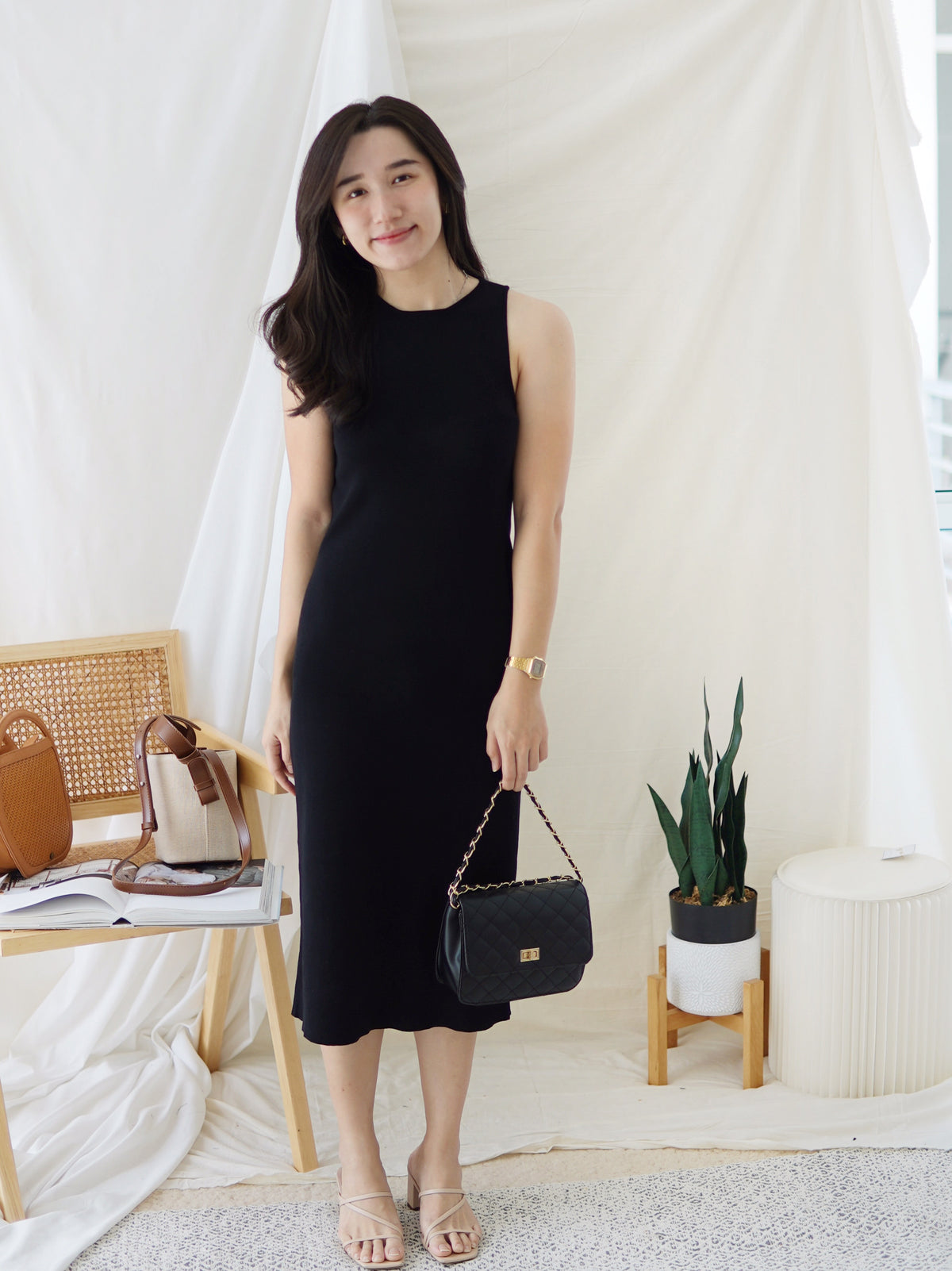 GRACE COLUMN KNIT DRESS - LovelyMadness Clothing Malaysia