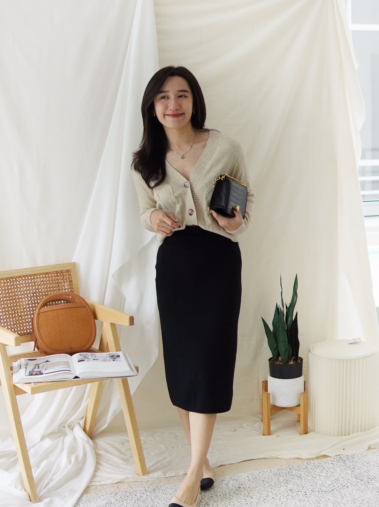 ZARIE KNIT MIDI SKIRT
