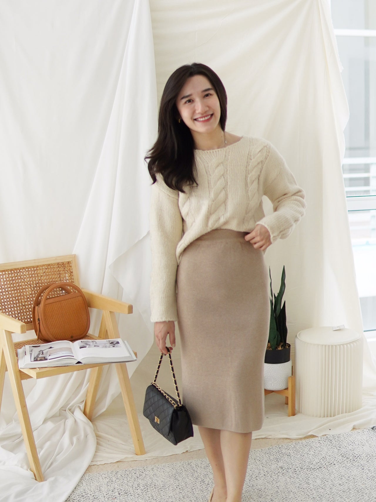 ZARIE KNIT MIDI SKIRT