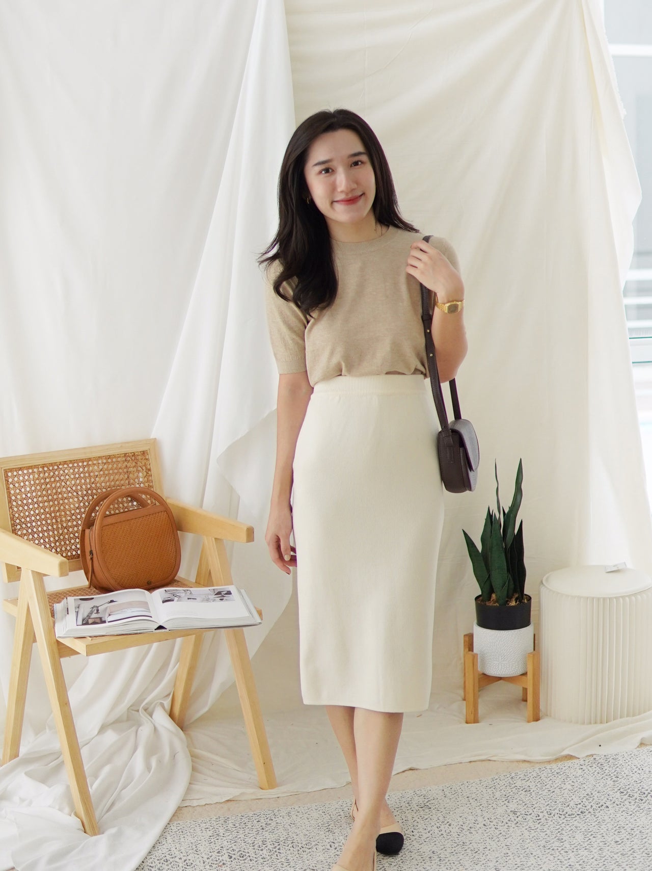 ZARIE KNIT MIDI SKIRT