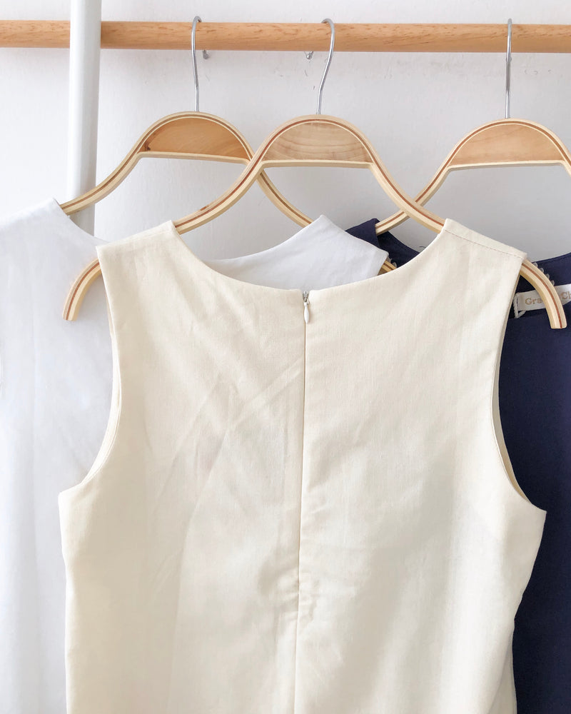 Korea Ramie Alined Dress - LovelyMadness Clothing Online Fashion Malaysia