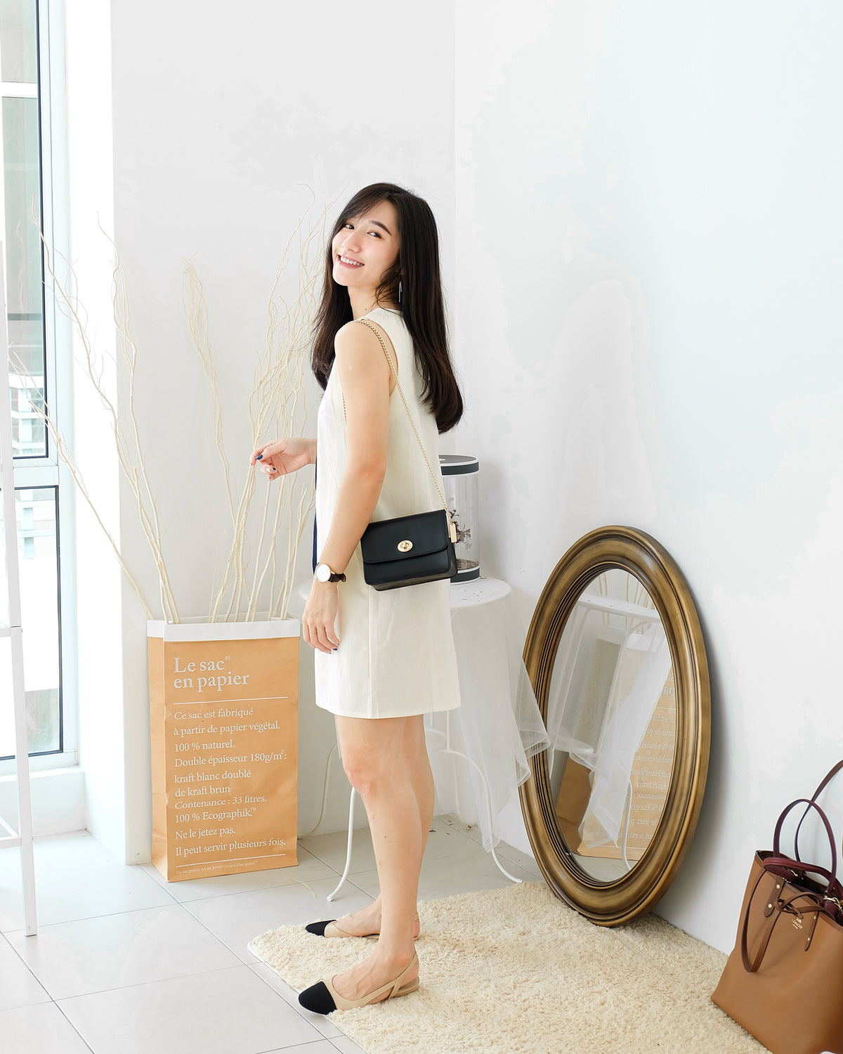 Korea Ramie Alined Dress - LovelyMadness Clothing Online Fashion Malaysia