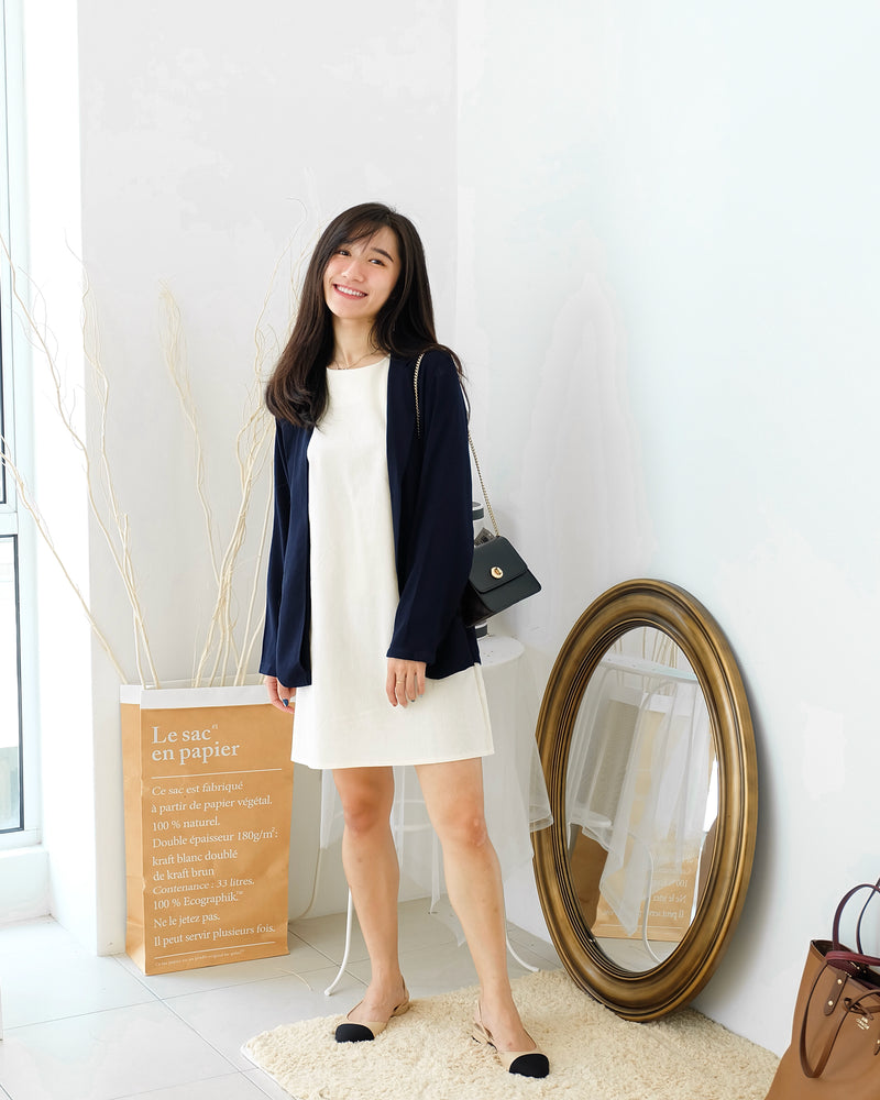 Korea Ramie Alined Dress - LovelyMadness Clothing Online Fashion Malaysia