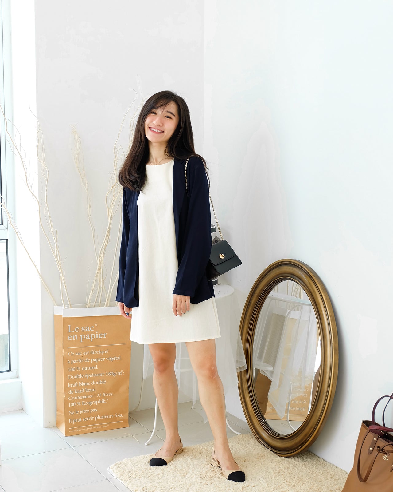 Korea Ramie Alined Dress - LovelyMadness Clothing Online Fashion Malaysia