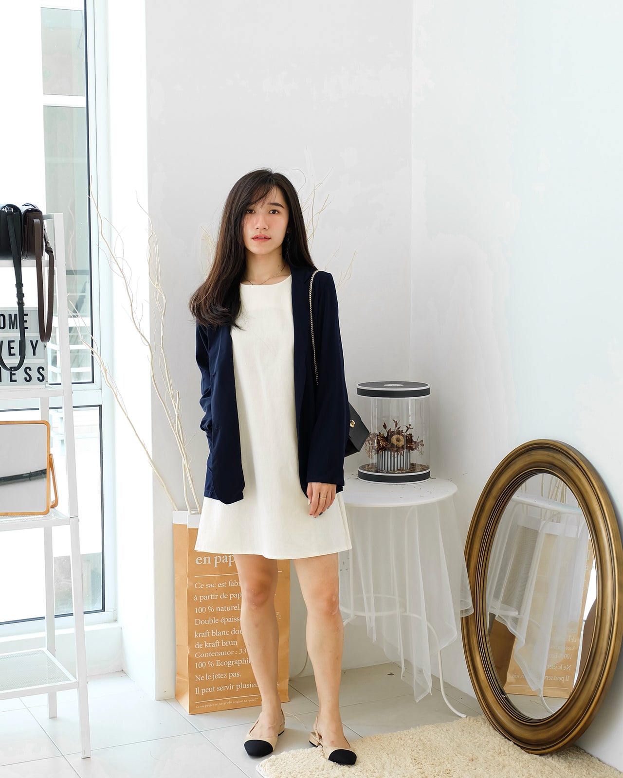 Korea Ramie Alined Dress - LovelyMadness Clothing Online Fashion Malaysia