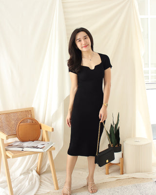 ROZEA KNIT SQUARE DRESS