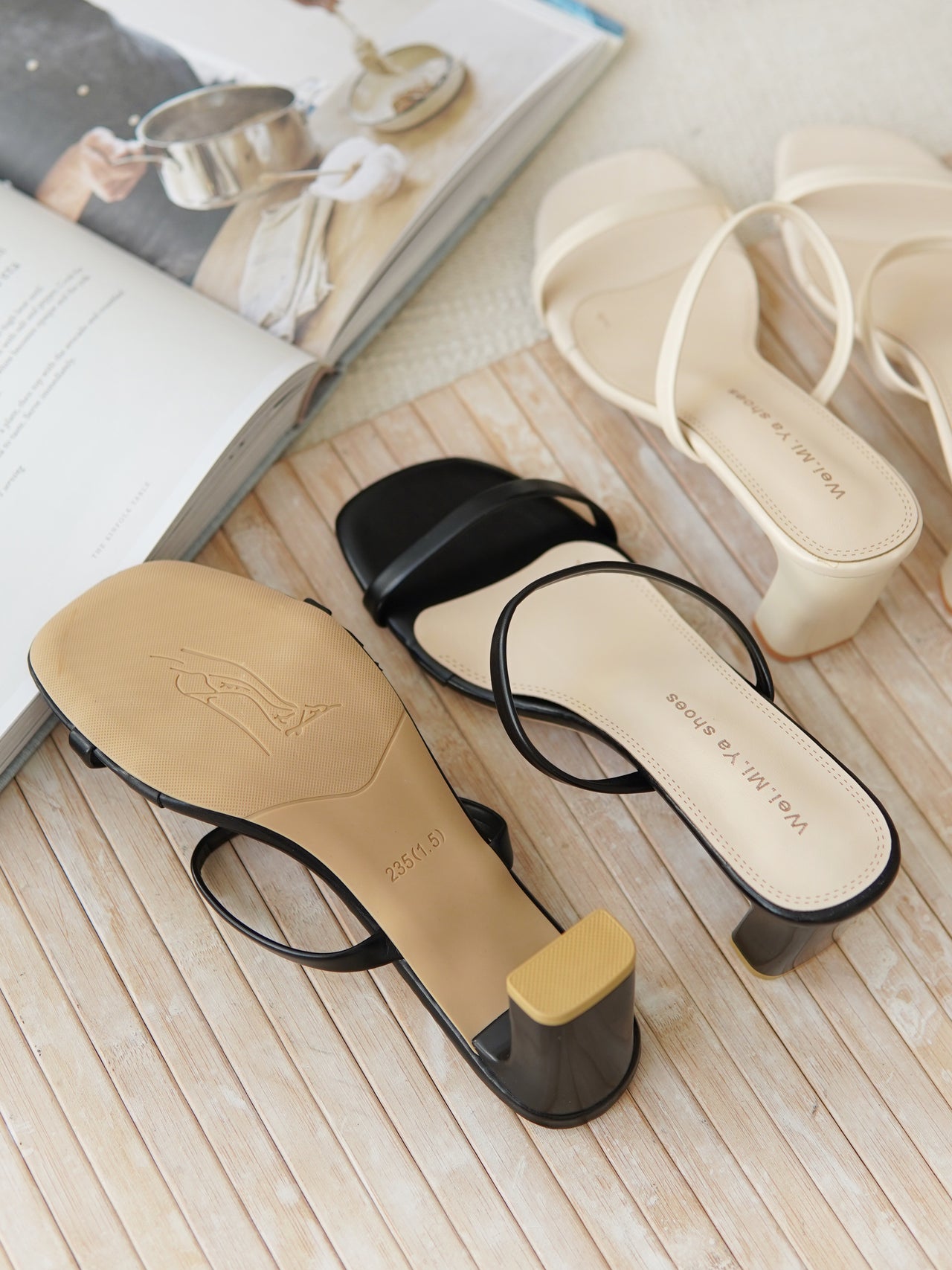 NOVA TWO STRAP HEEL SANDALS