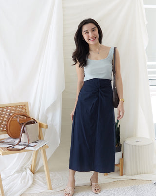 NAVY KNOT SKIRT