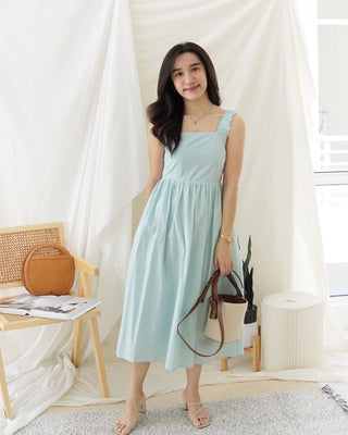 ALINE SMOCKED LONG DRESS
