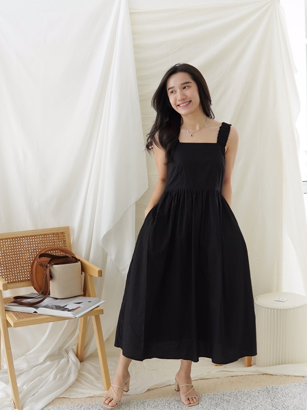 ALINE SMOCKED LONG DRESS