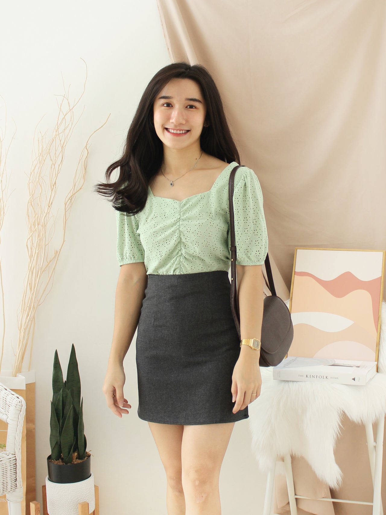 Checkered skirt on sale malaysia